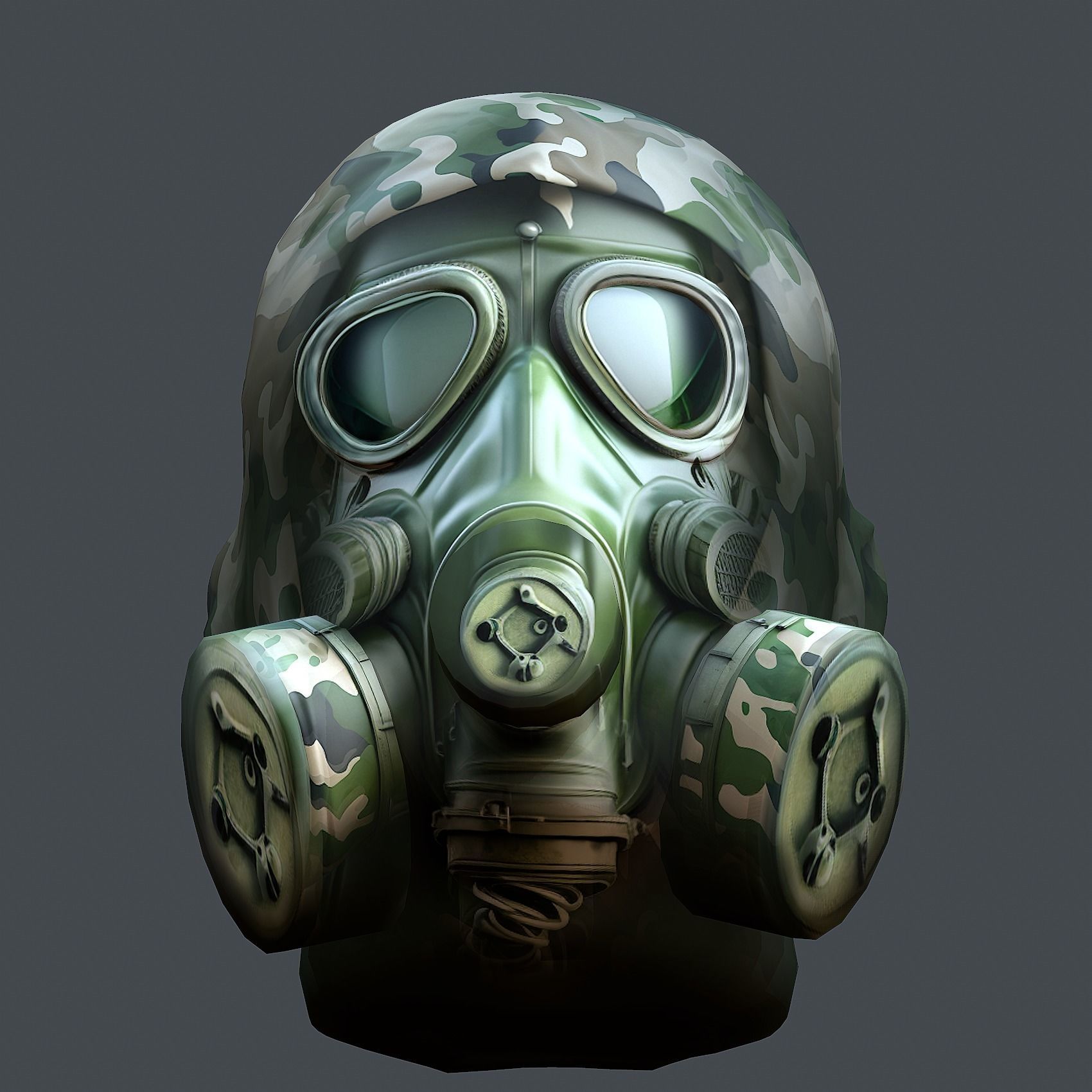 Helmet 3d model military combat Military Low-poly Low-poly 3D model_5