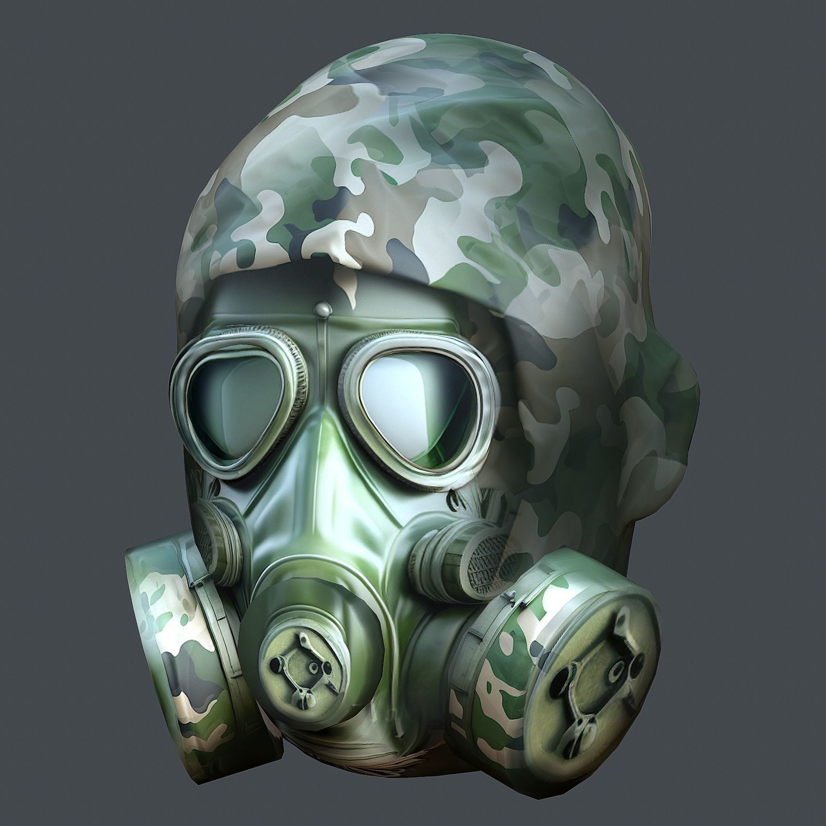 Helmet 3d model military combat Military Low-poly Low-poly 3D model_4