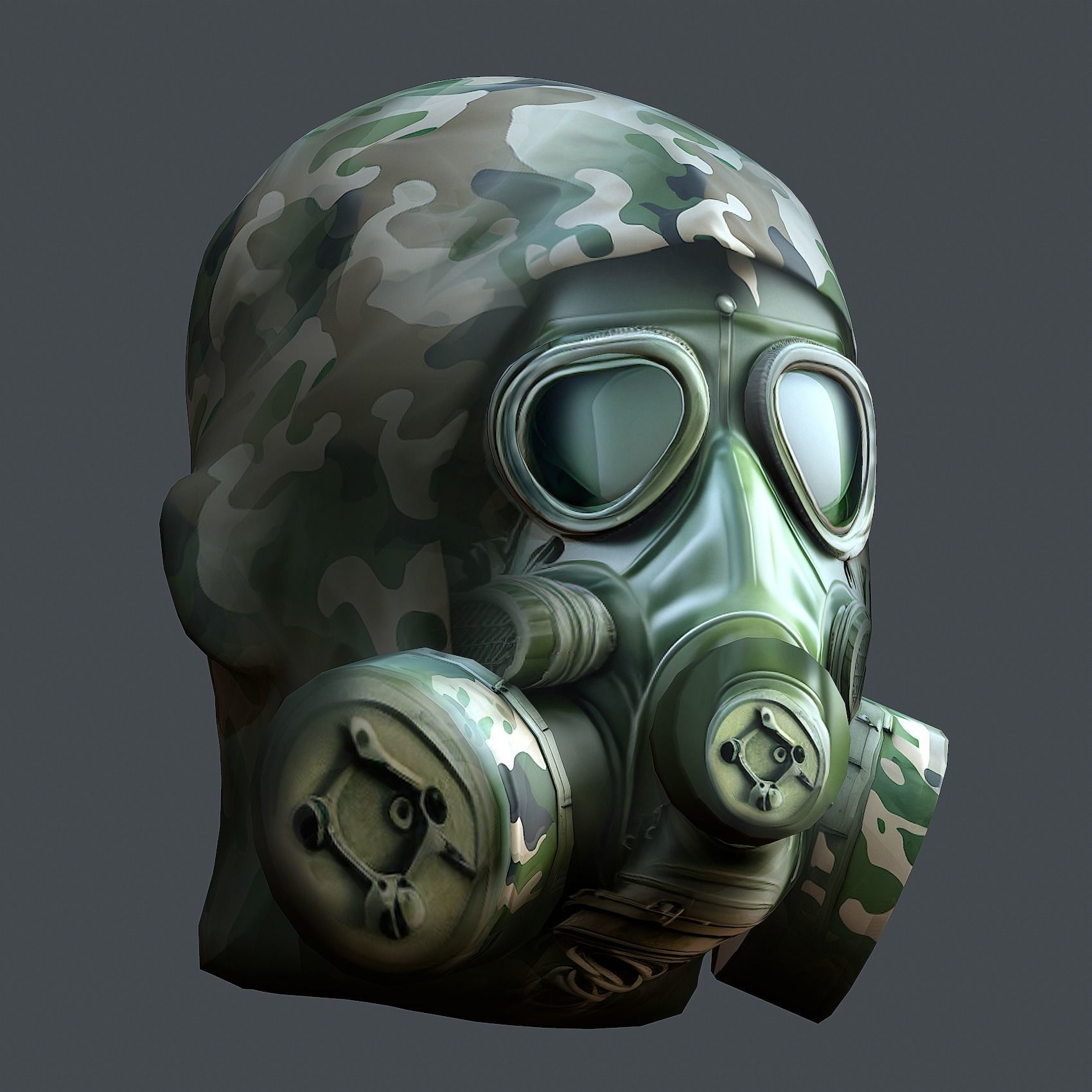 Helmet 3d model military combat Military Low-poly Low-poly 3D model_2