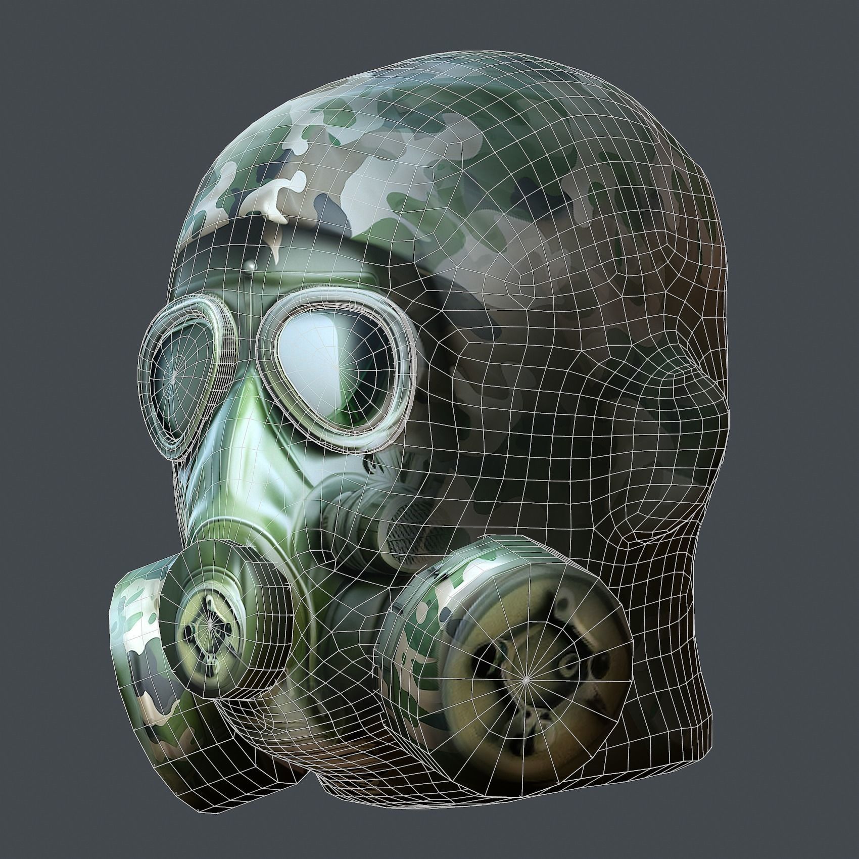 Helmet 3d model military combat Military Low-poly Low-poly 3D model_12