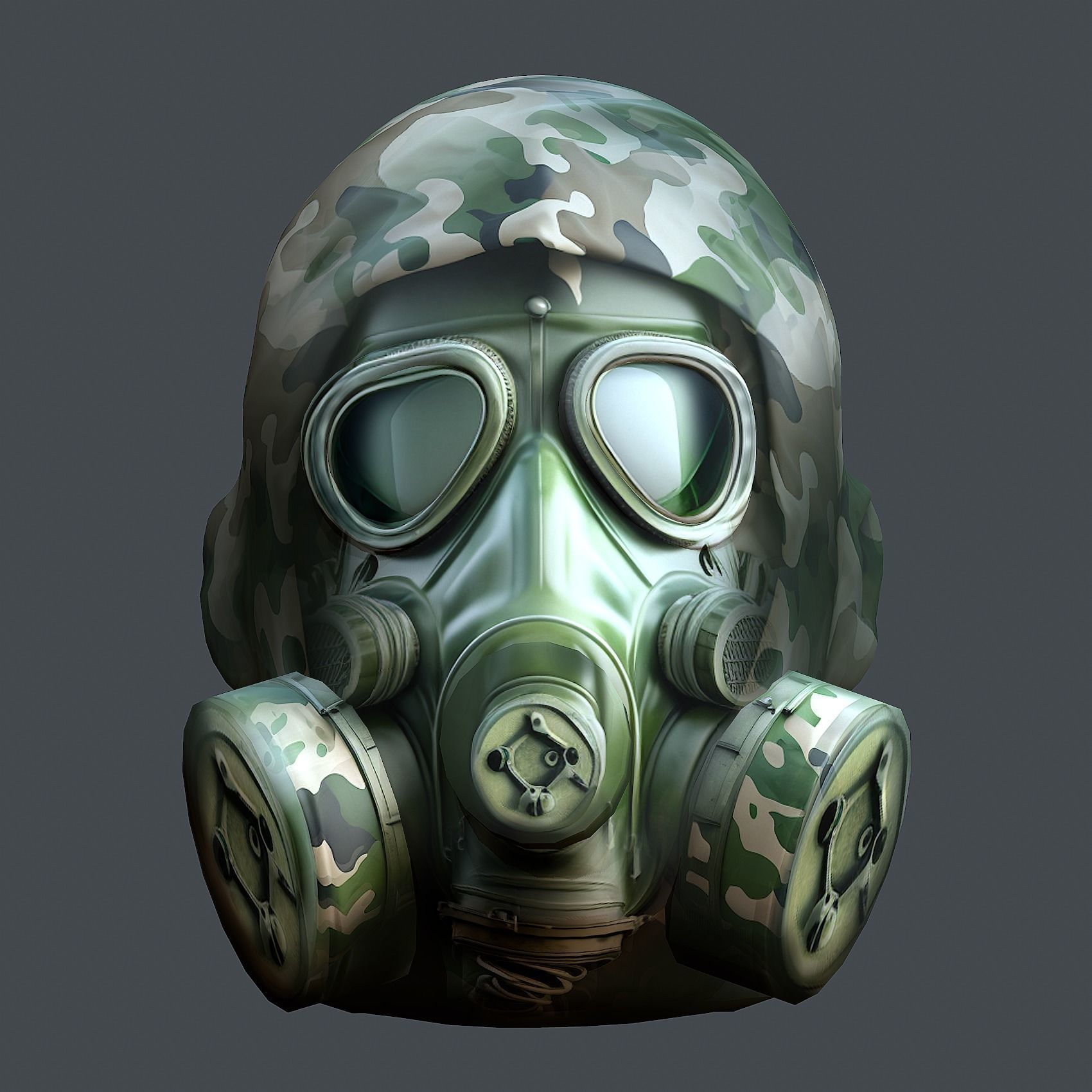 Helmet 3d model military combat Military Low-poly Low-poly 3D model_1