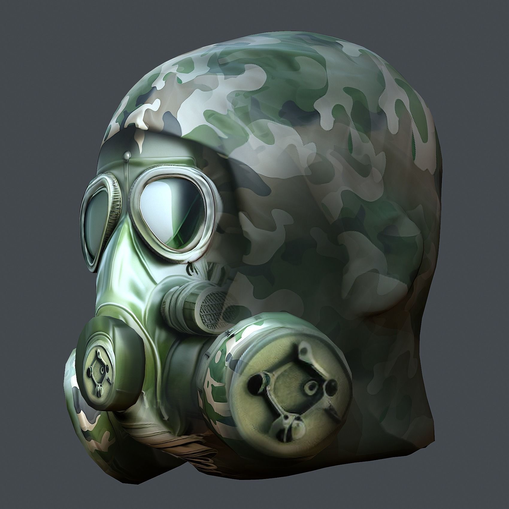 Helmet 3d model military combat Military Low-poly Low-poly 3D model_7