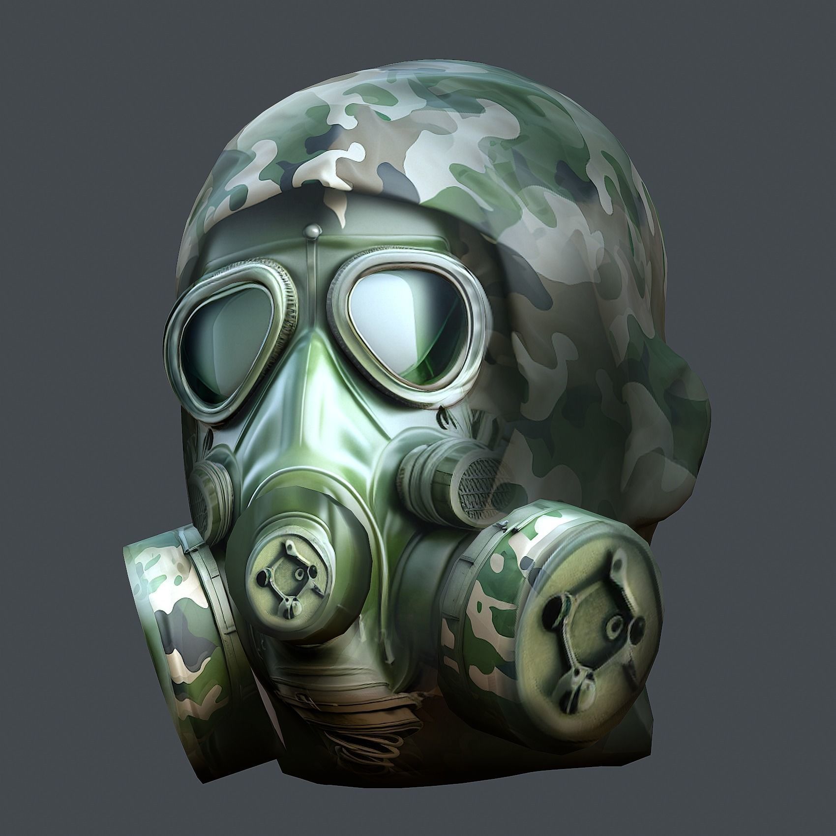 Helmet 3d model military combat Military Low-poly Low-poly 3D model_3