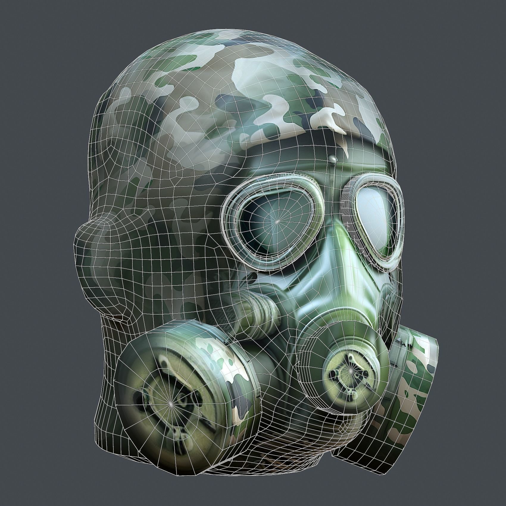 Helmet 3d model military combat Military Low-poly Low-poly 3D model_11