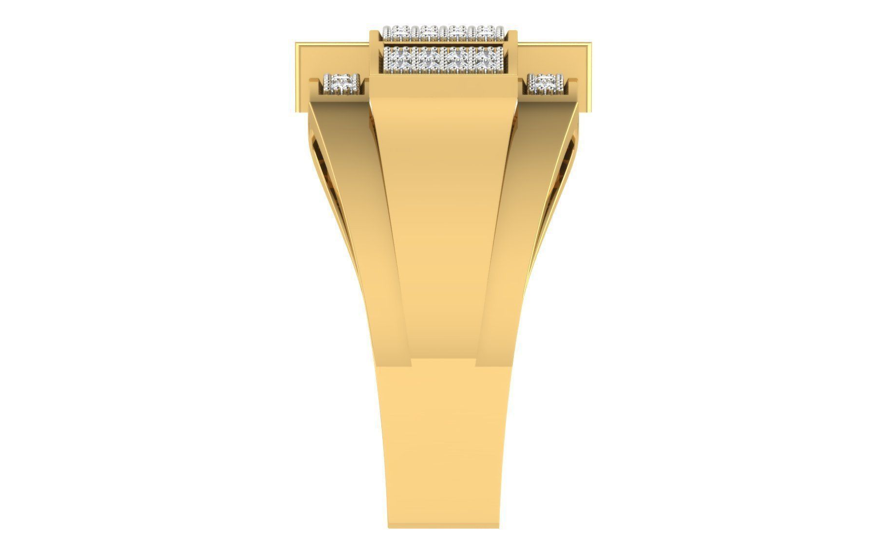 Diamond Ring Hip Hop Simple for Man 3D print model_2