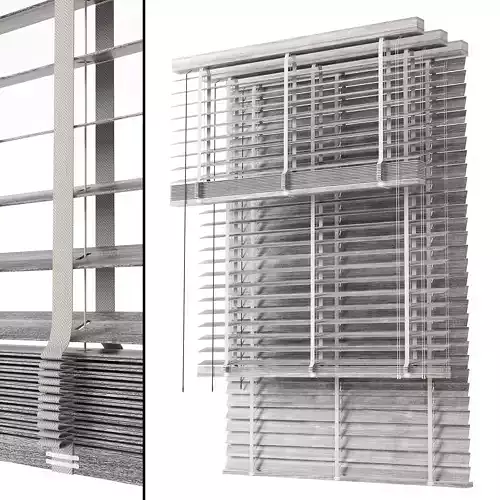 Wooden blinds Set 07