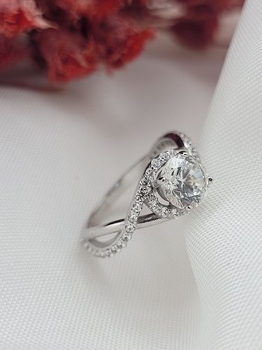 Cross Engagement Ring 3D model 3D printable | CGTrader