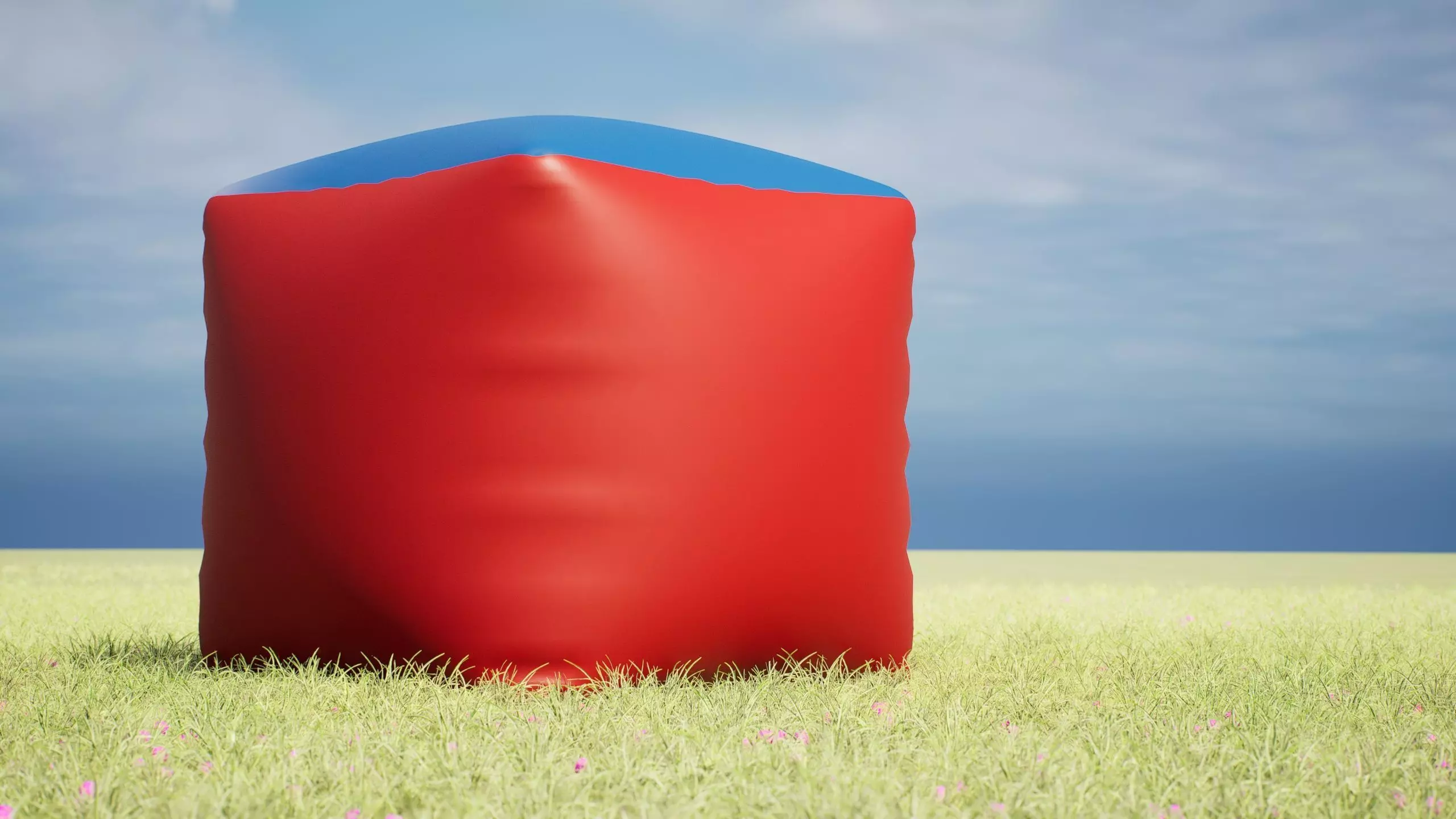 Paintball Bunker - Brick Cube 3D model_0
