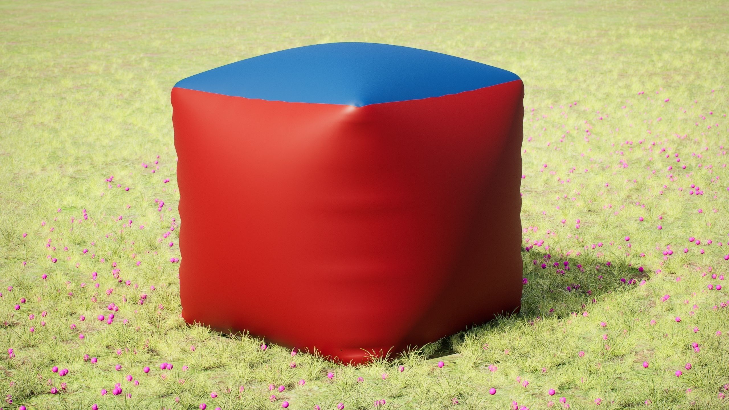 Paintball Bunker - Brick Cube 3D model_1