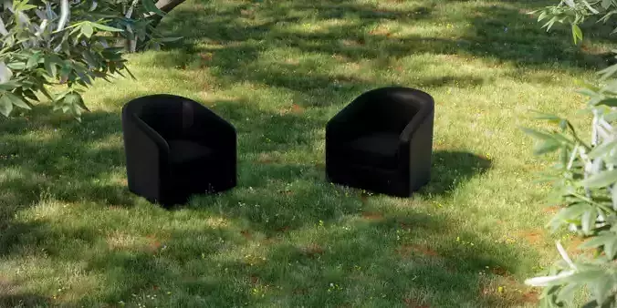 Black Velvet Club Chair