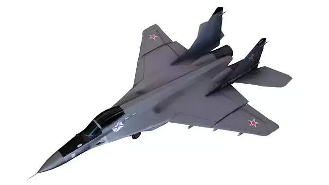MIG-29 Russian Fighter Jet Low-poly 3D model