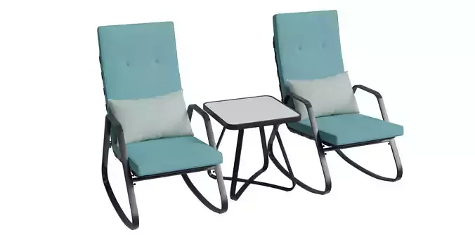Agueda Outdoor Rocking Chair Set