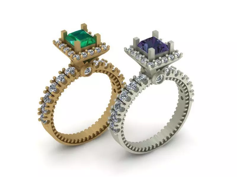 Luxury Engagement Ring 3D print model