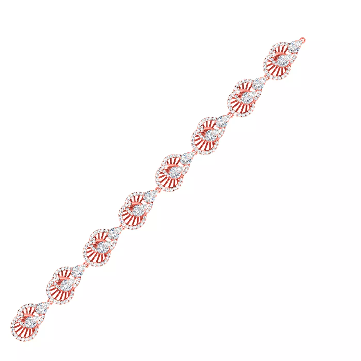 Women bracelet link with details 3D print model