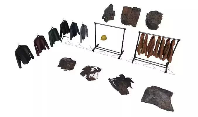 Clothes Prop Pack Low-poly 3D model