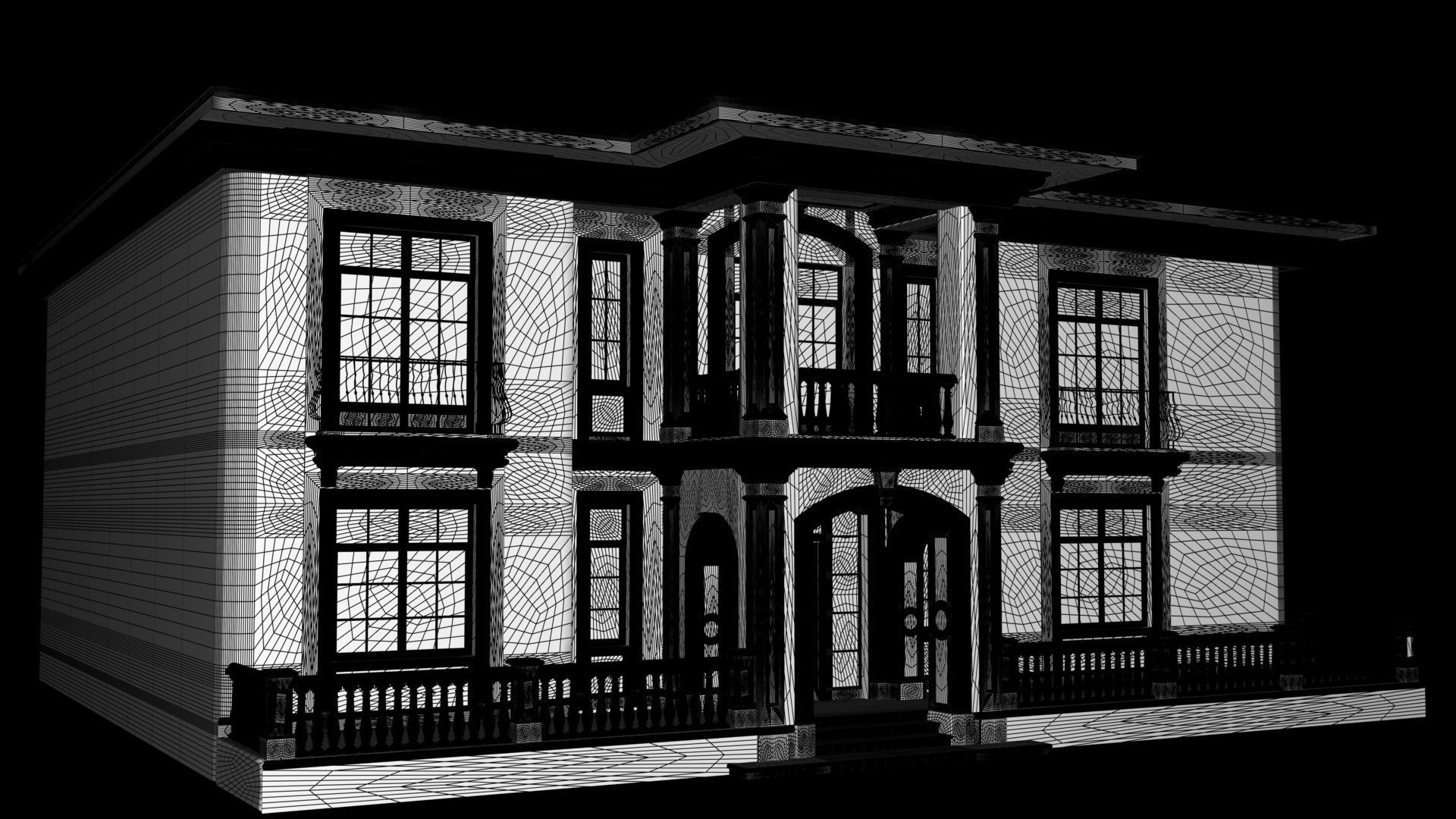 Detailed Abandoned House 3D model_13