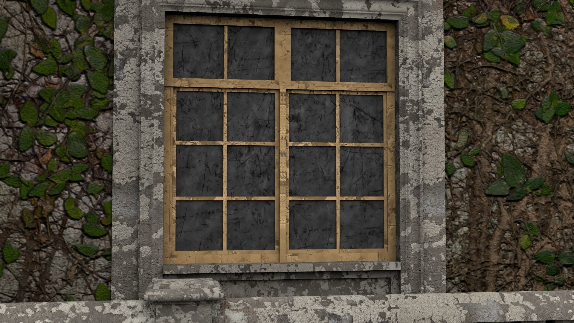 Detailed Abandoned House 3D model_10