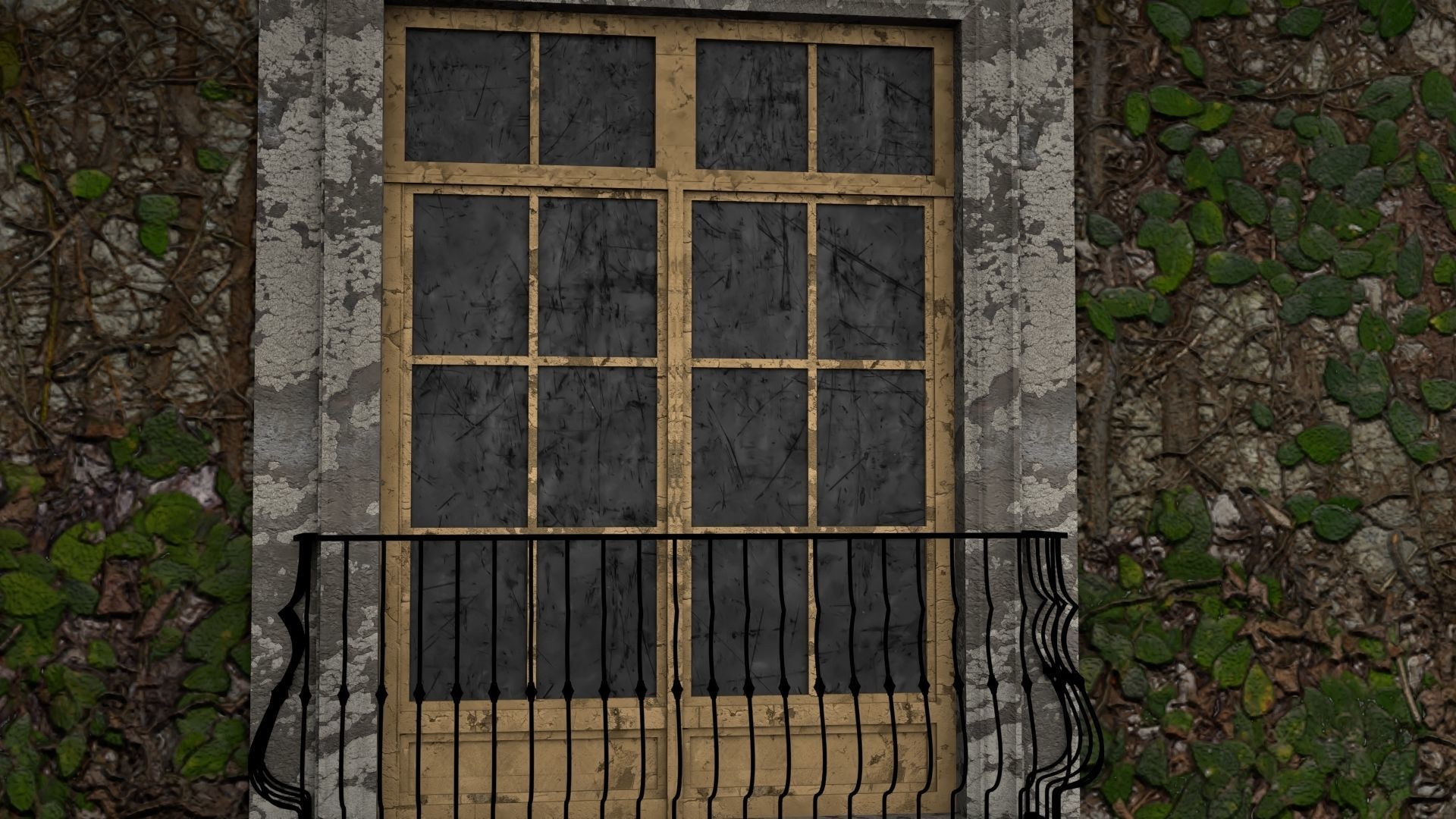 Detailed Abandoned House 3D model_9