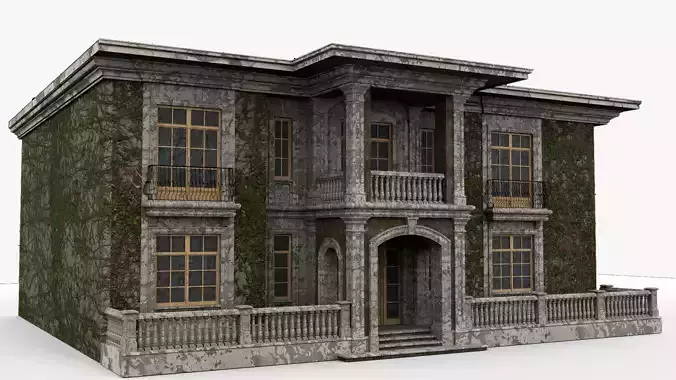 Detailed Abandoned House 3D model Detailed Abandoned House 3D model