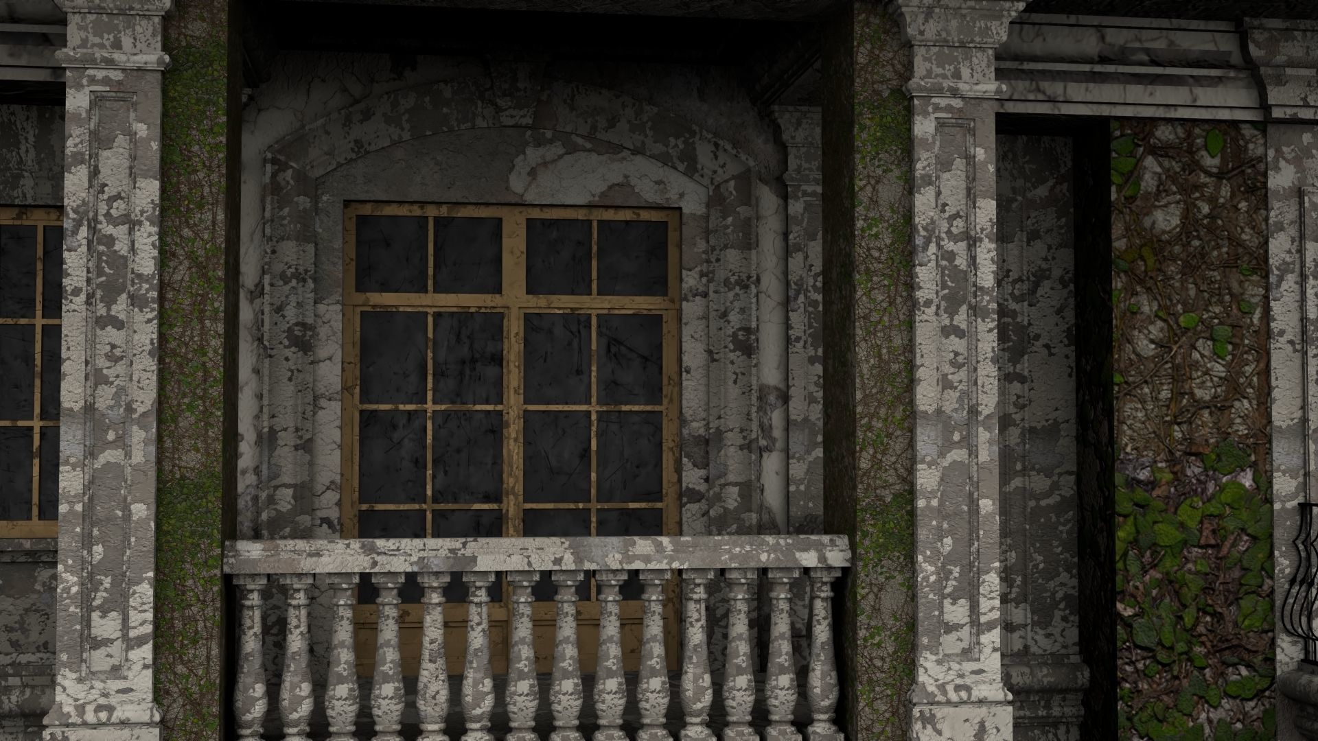 Detailed Abandoned House 3D model_8