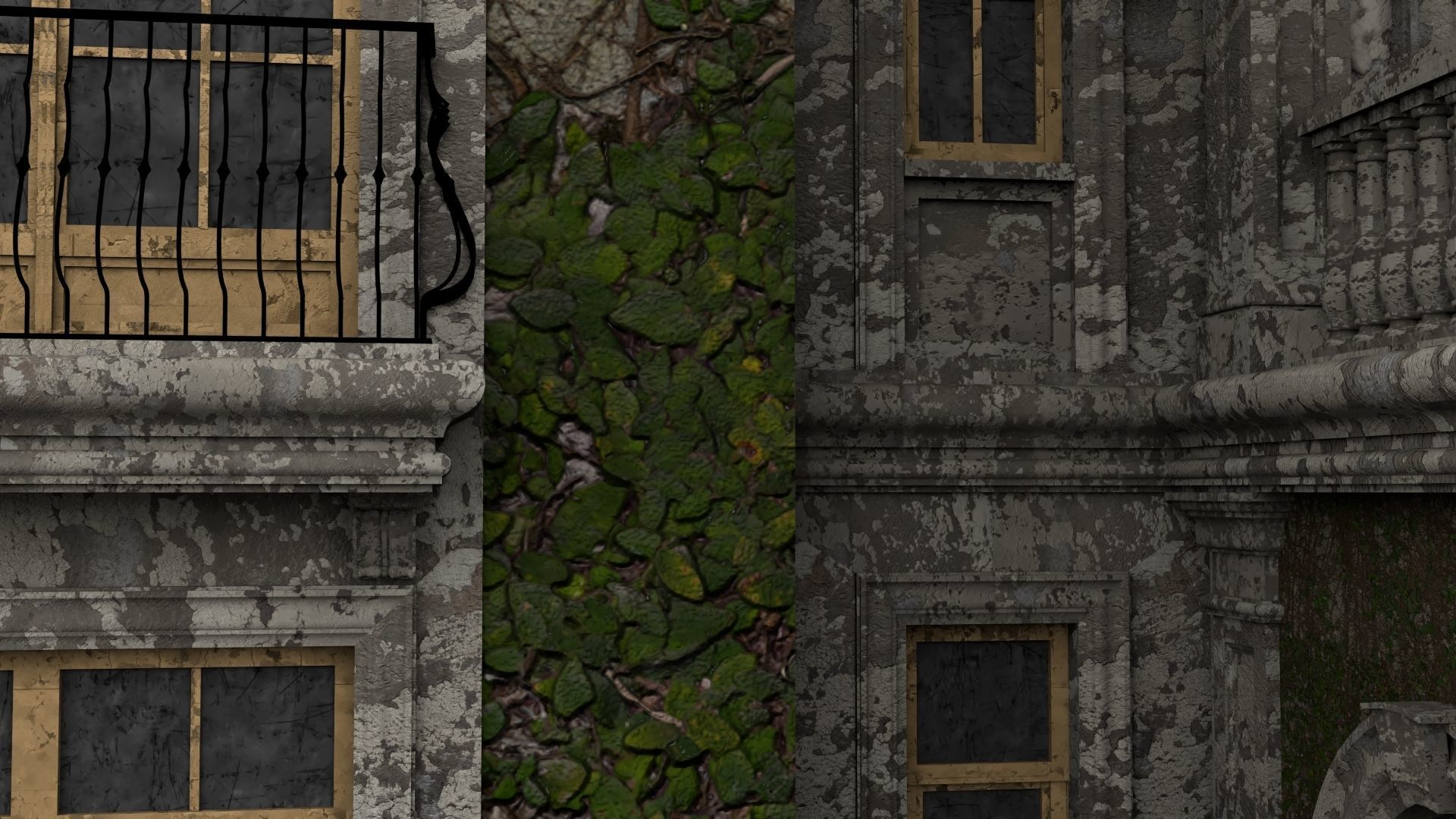 Detailed Abandoned House 3D model_2