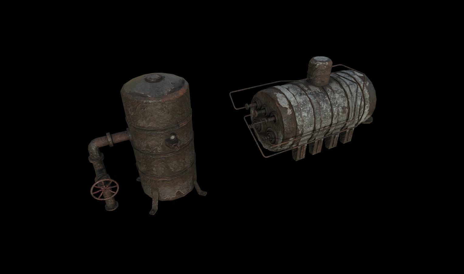 Industrial Props Pack 2 Low-poly 3D model_1