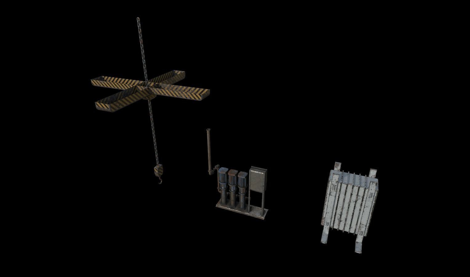 Industrial Props Pack 2 Low-poly 3D model_12