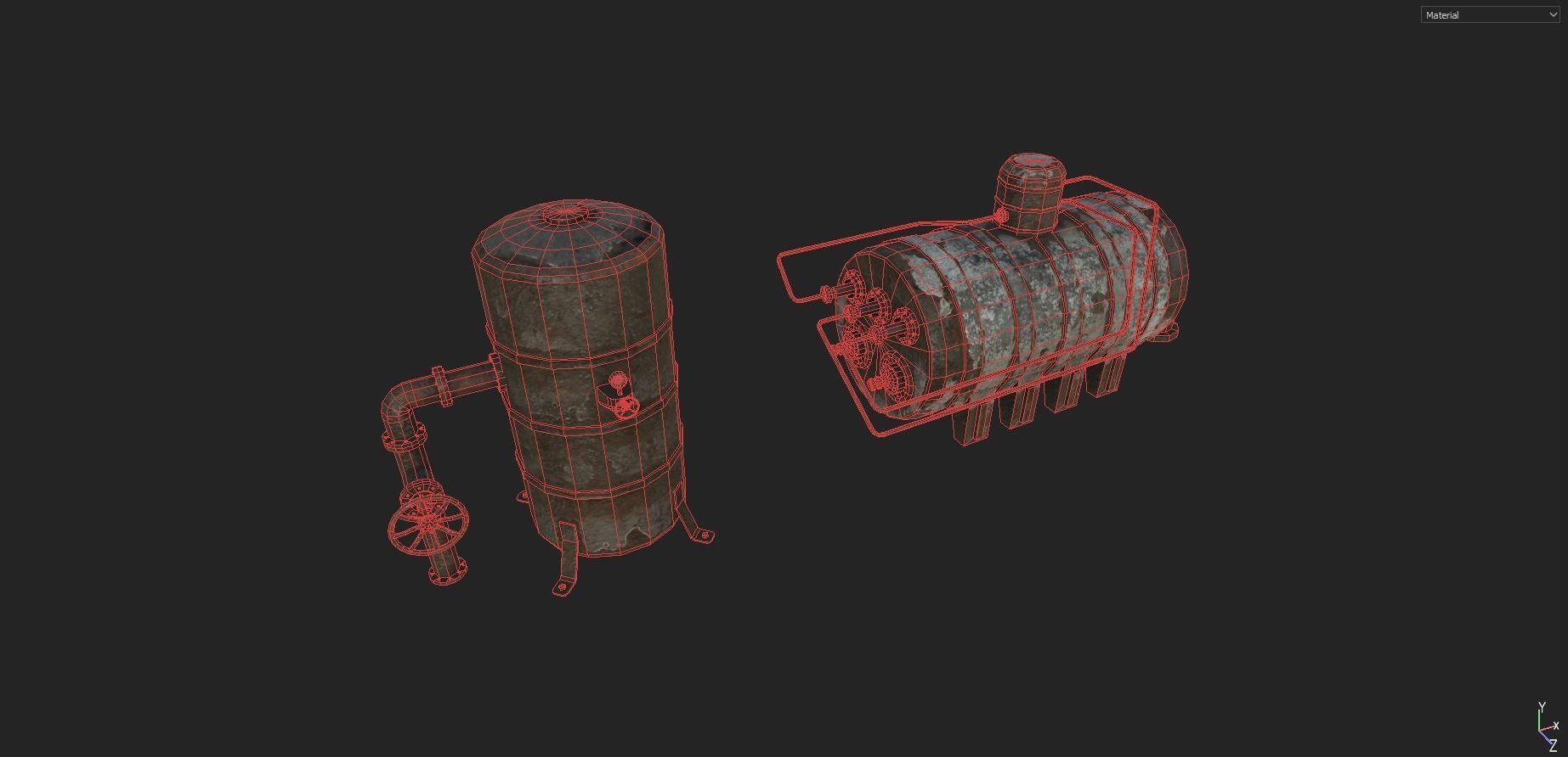 Industrial Props Pack 2 Low-poly 3D model_2