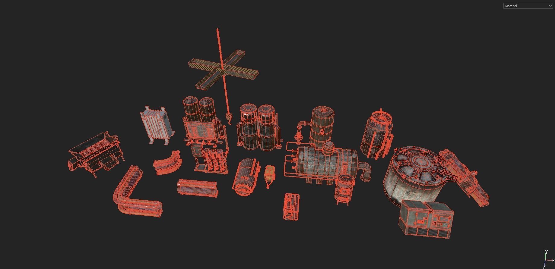 Industrial Props Pack 2 Low-poly 3D model_20