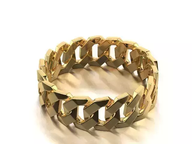 Cuban Chain Ring Stackble Ring