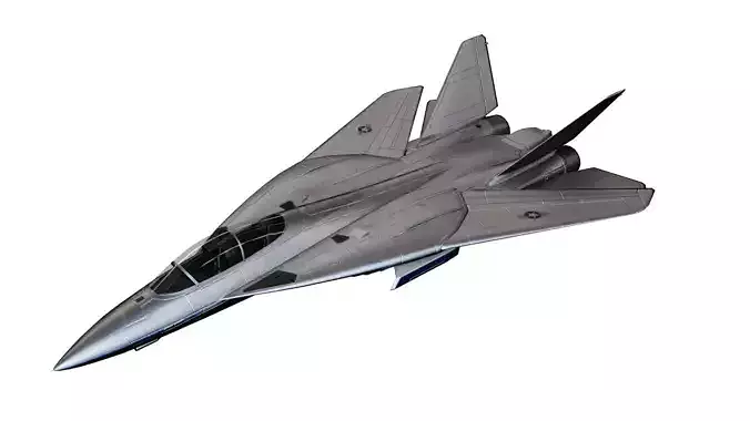 F-28 Tomcat US Fighter Jet Low-poly 3D model