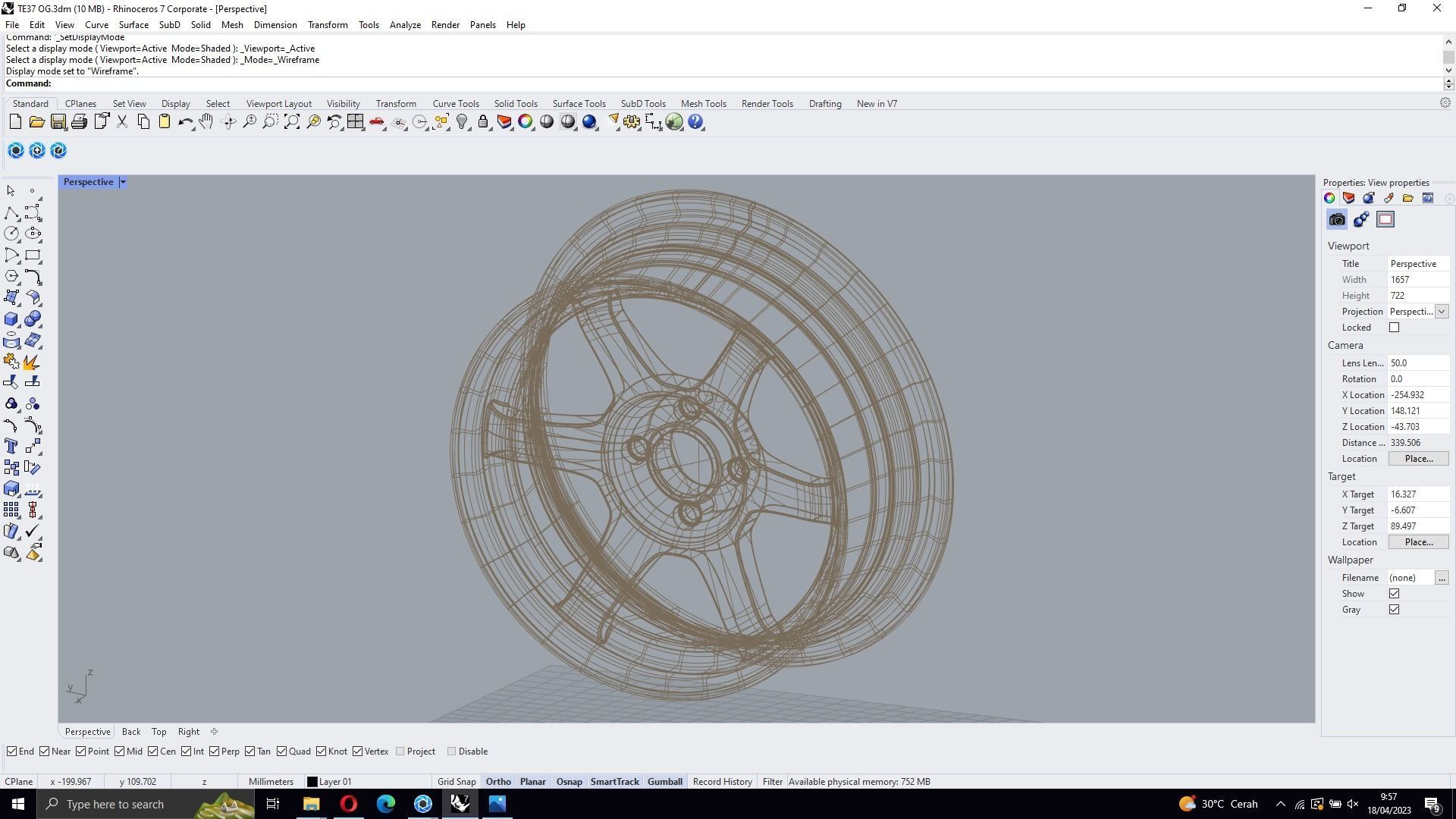 Volk RAYS TE37 OG Low-poly 3D model_14
