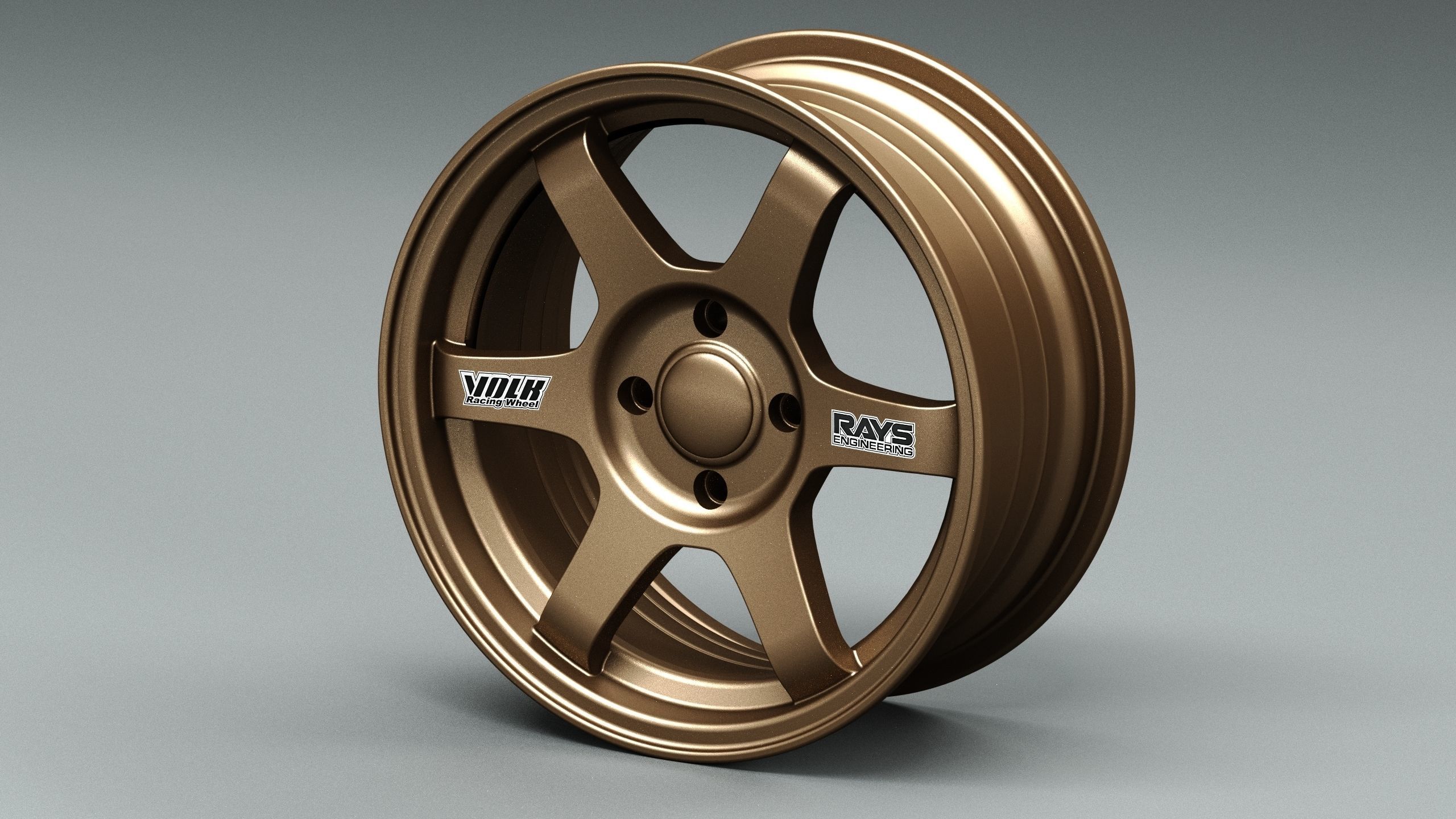 Volk RAYS TE37 OG Low-poly 3D model_2