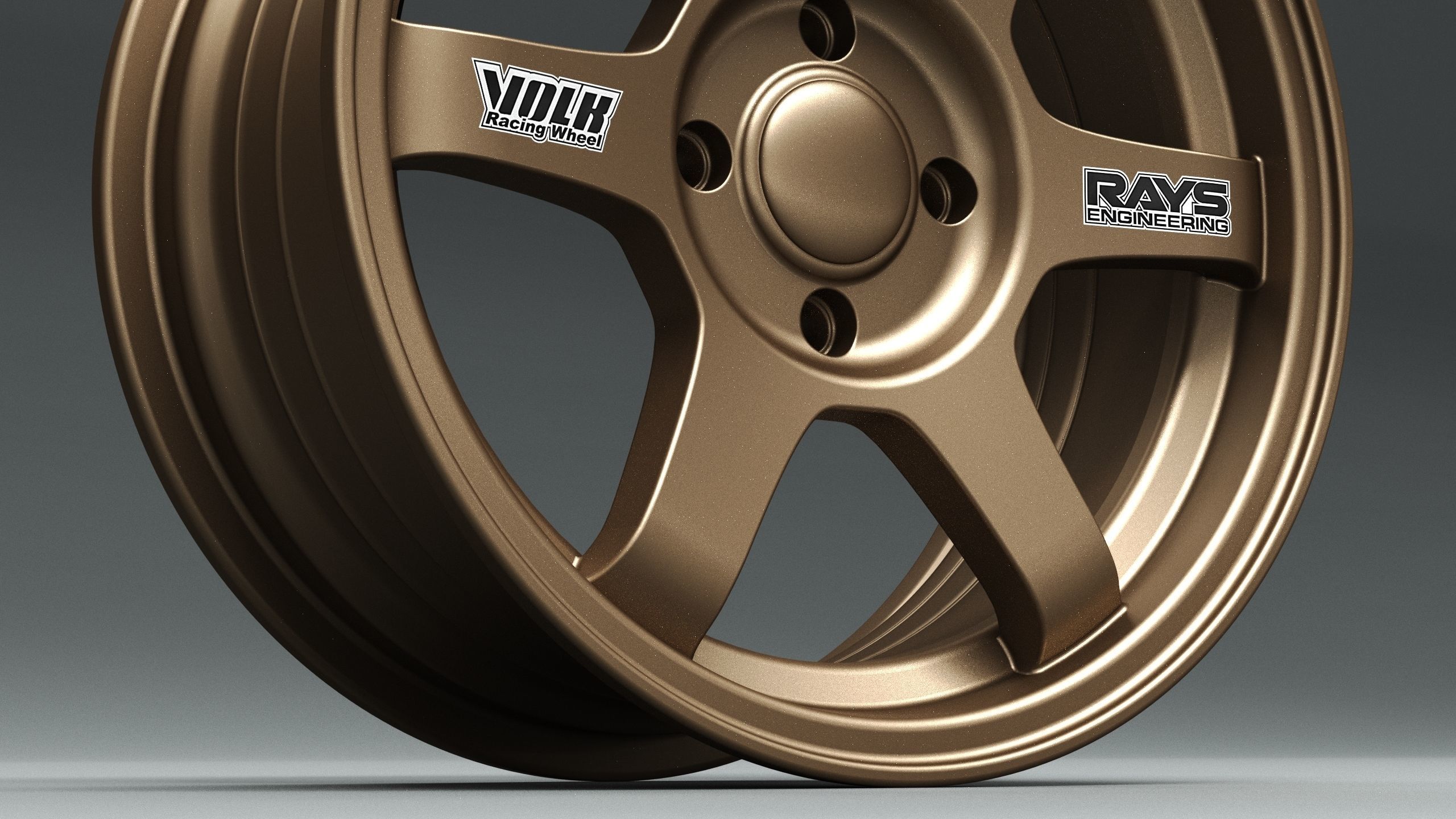 Volk RAYS TE37 OG Low-poly 3D model_6