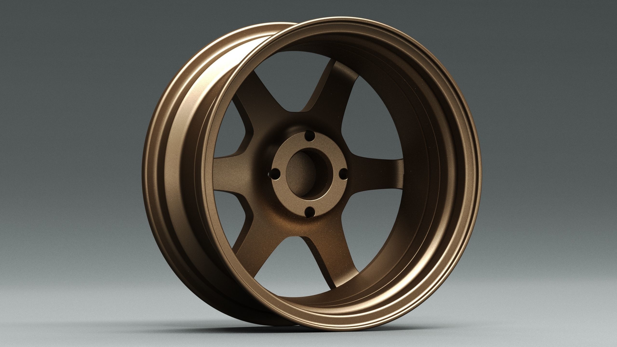 Volk RAYS TE37 OG Low-poly 3D model_7