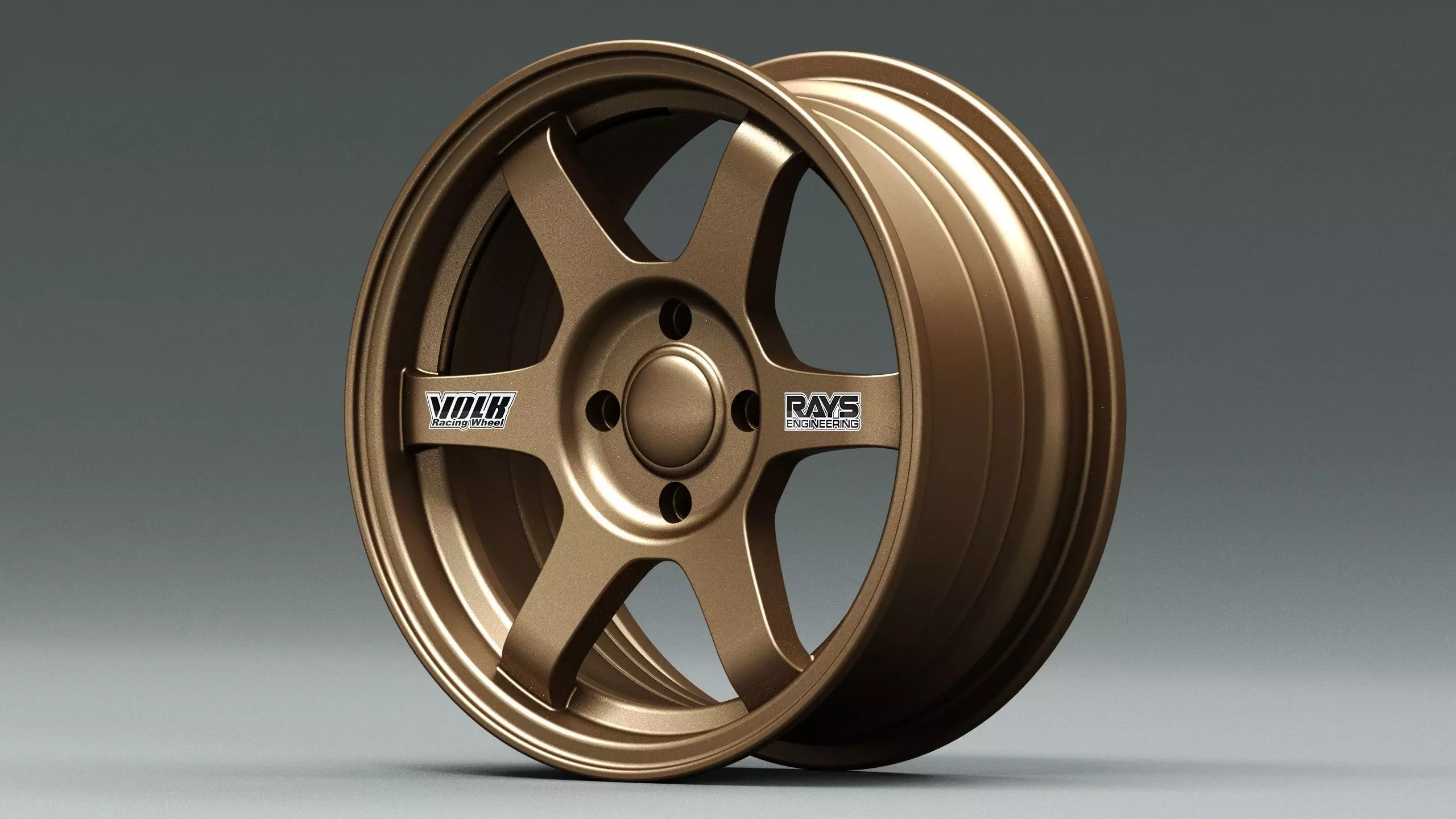 Volk RAYS TE37 OG Low-poly 3D model_0