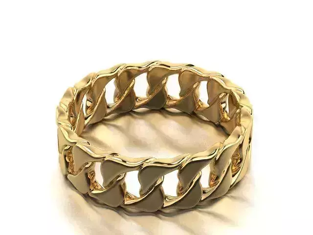 Cuban Chain Ring Stackble Ring