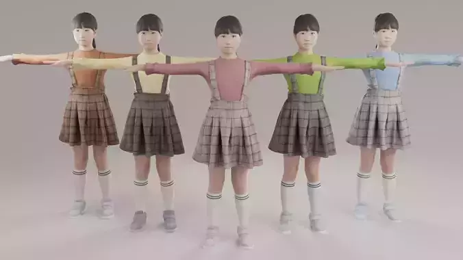 Asian elementary school girl 256 Suzu