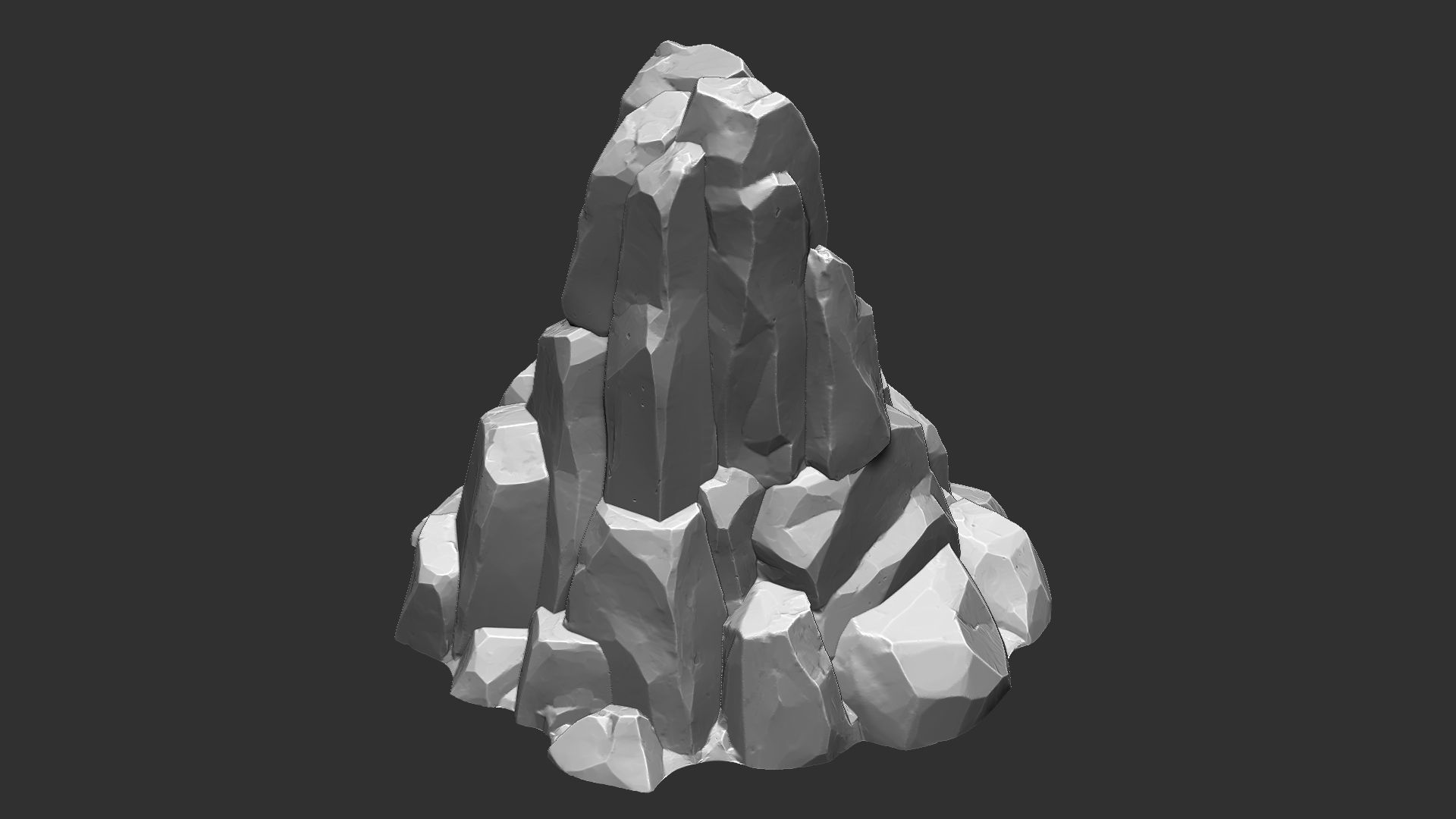 3D Mountain rock Zbrush sculpt 3D model_3
