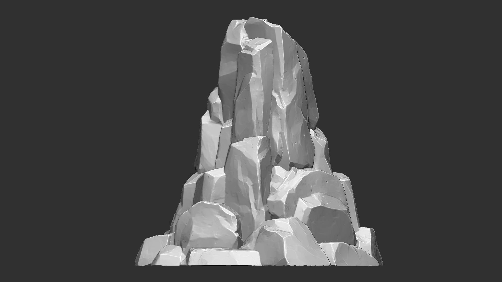 3D Mountain rock Zbrush sculpt 3D model_1