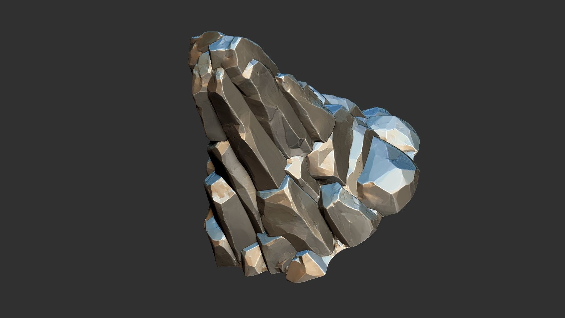 3D Mountain rock Zbrush sculpt 3D model_19