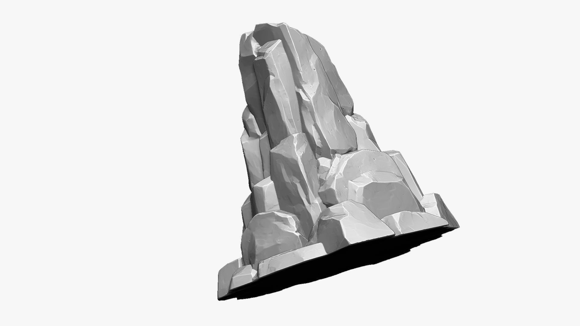 3D Mountain rock Zbrush sculpt 3D model_8