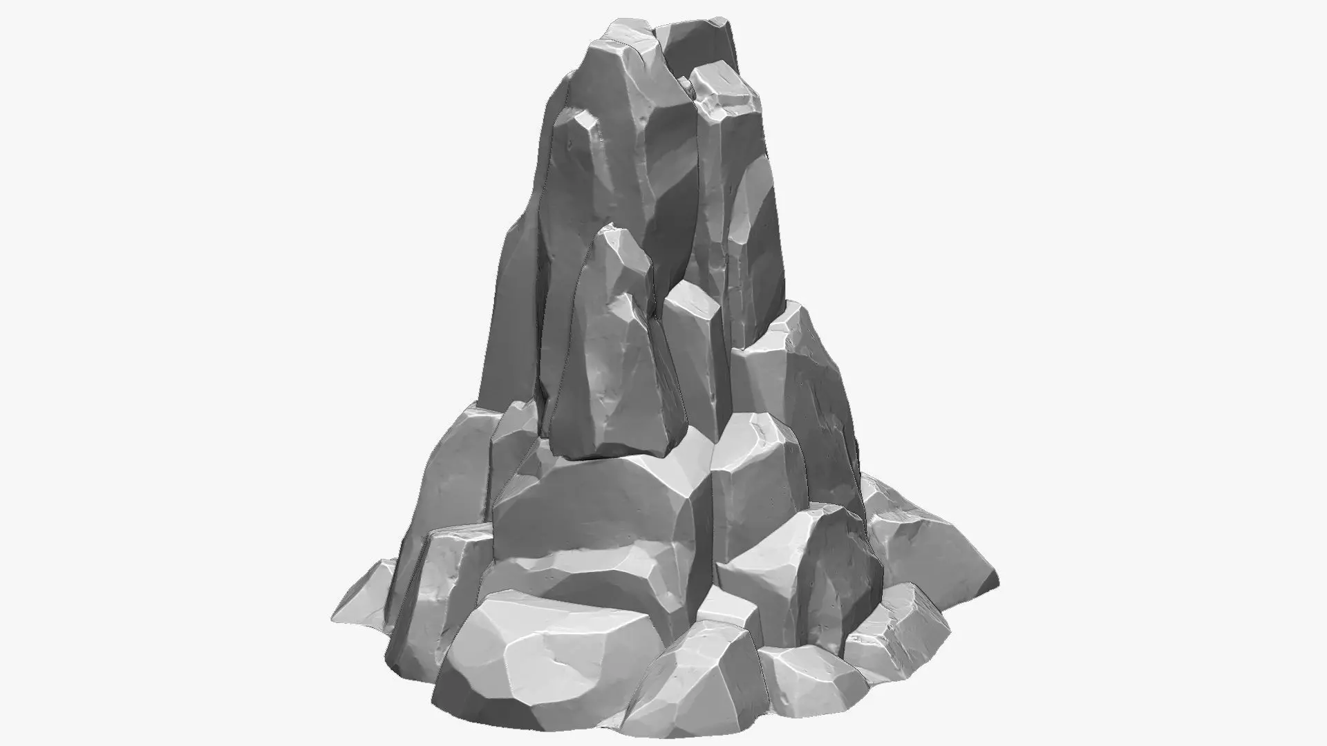3D Mountain rock Zbrush sculpt 3D model_0