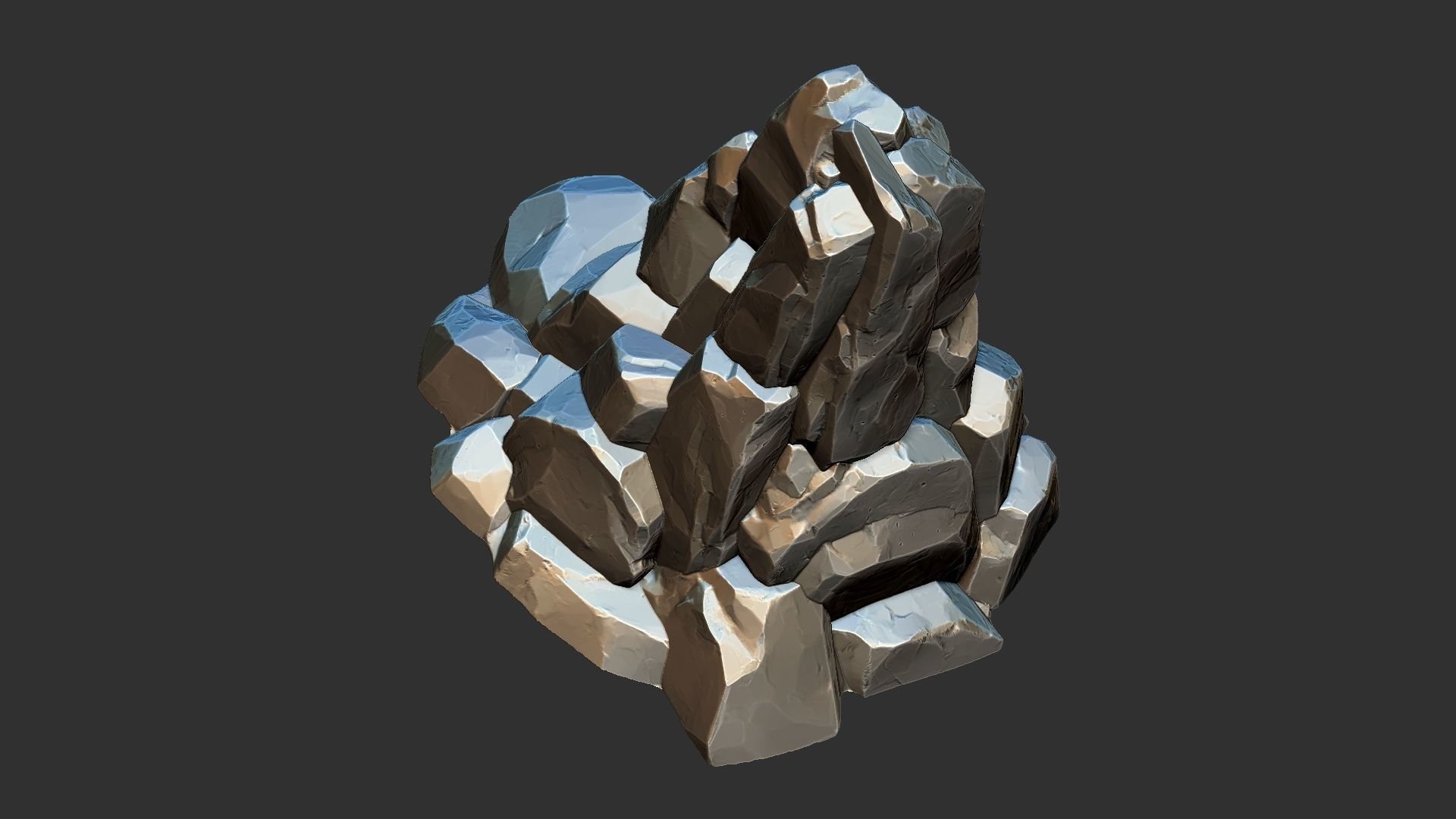 3D Mountain rock Zbrush sculpt 3D model_24