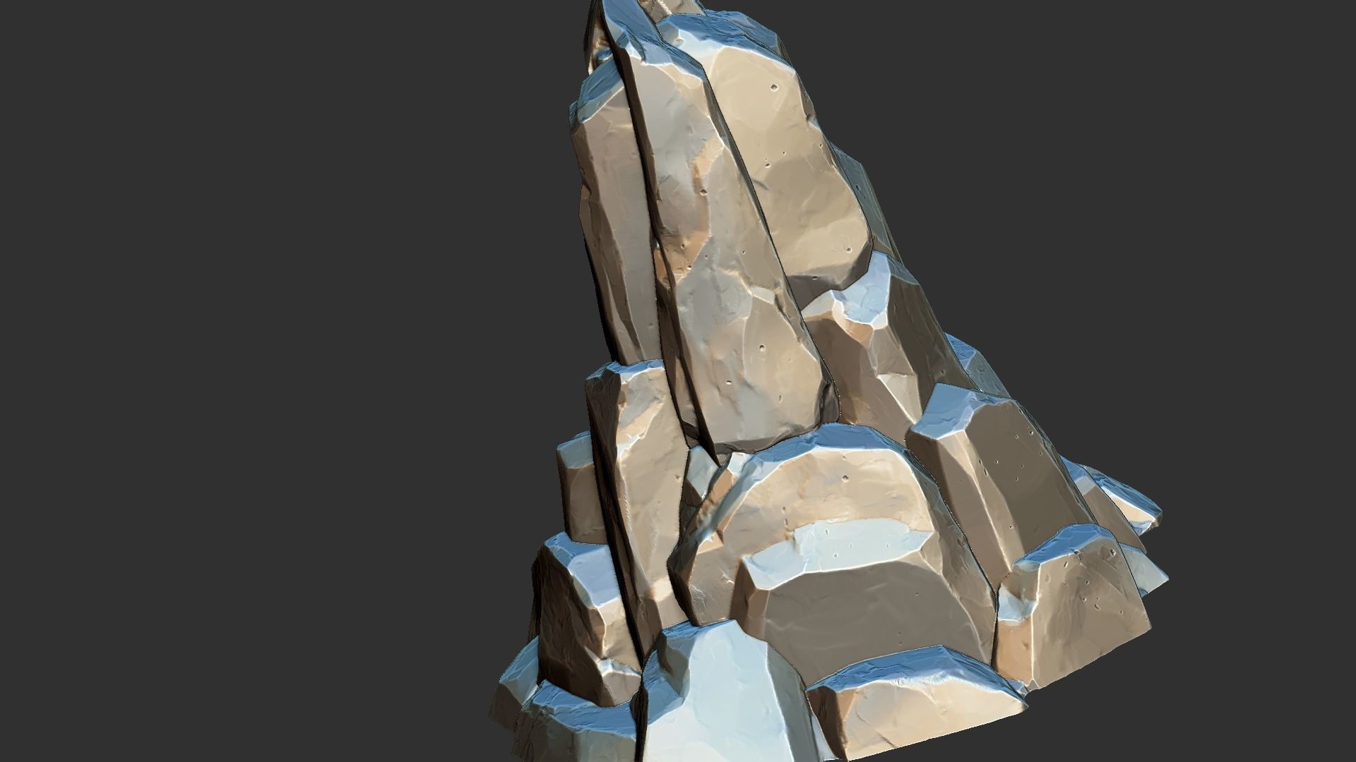 3D Mountain rock Zbrush sculpt 3D model_23