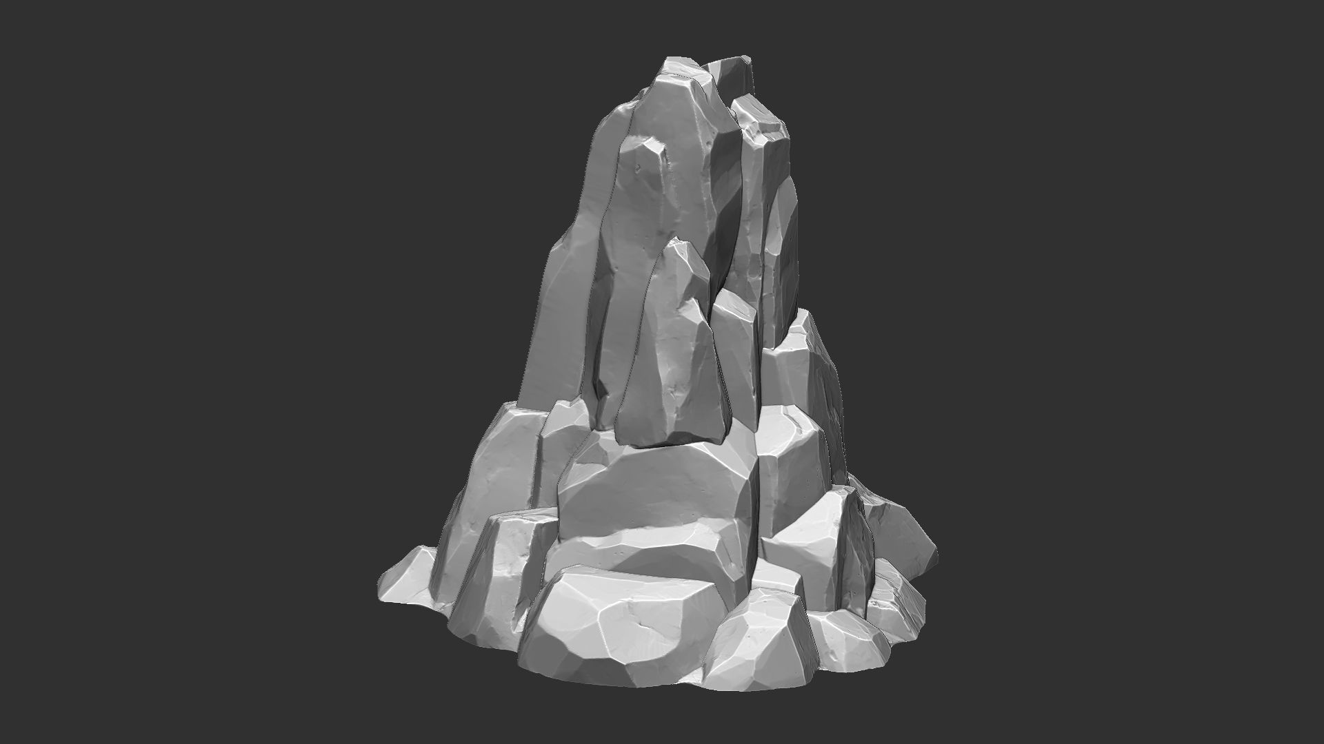 3D Mountain rock Zbrush sculpt 3D model_7