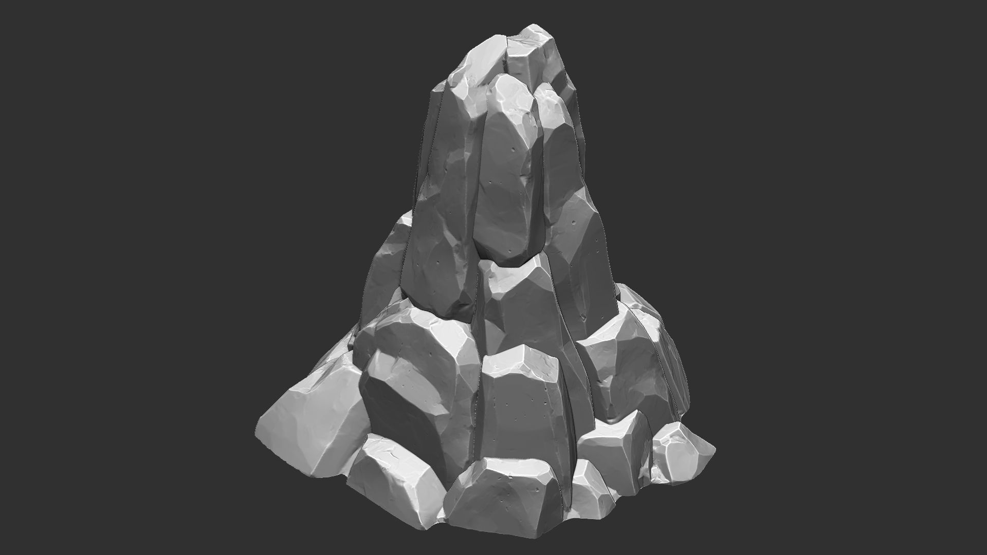 3D Mountain rock Zbrush sculpt 3D model_4