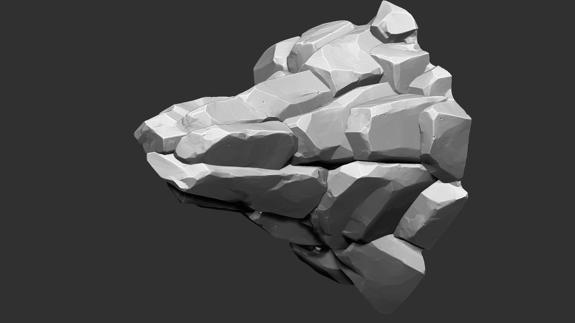 3D Mountain rock Zbrush sculpt 3D model_9