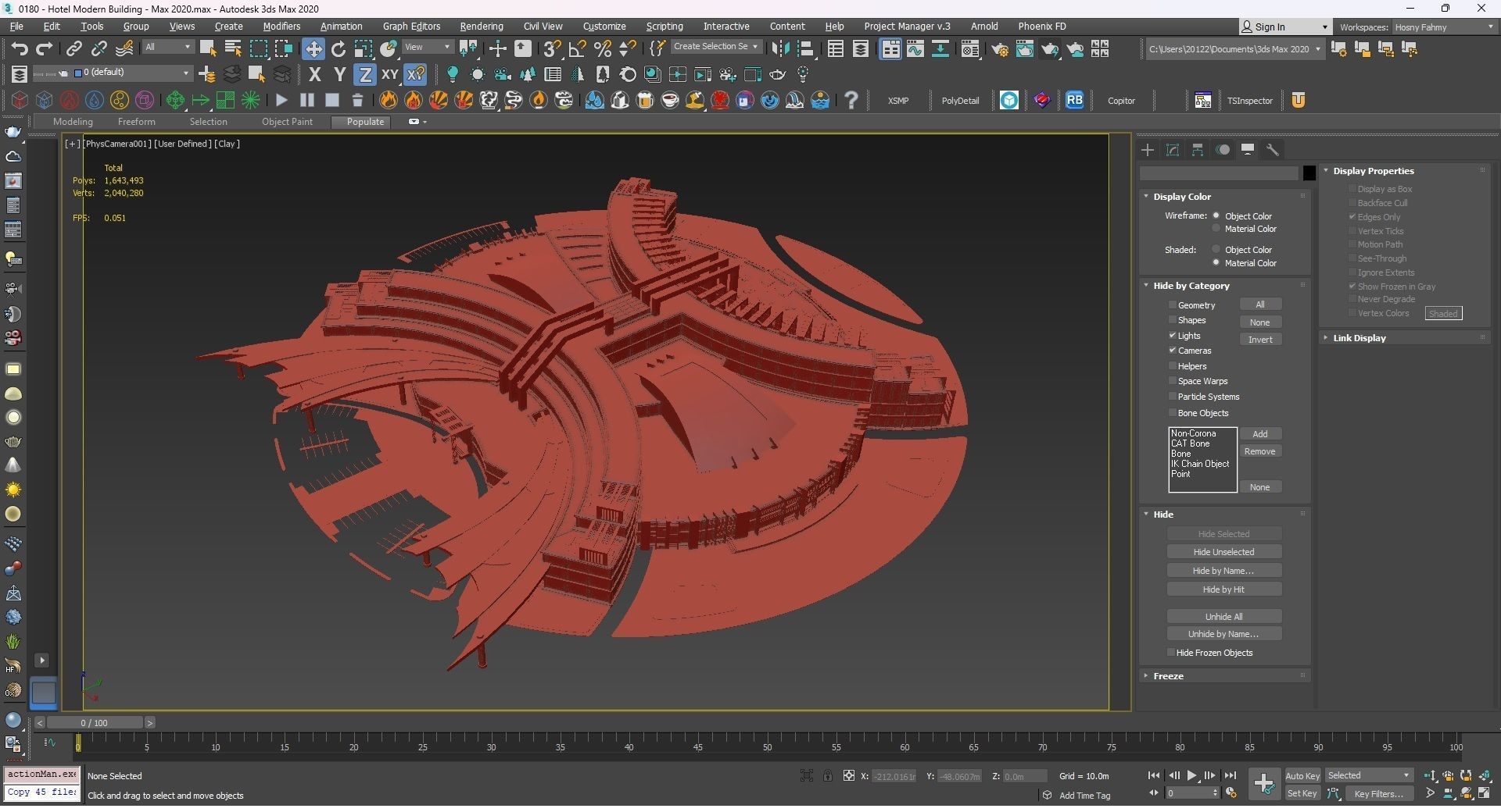 0180 - Hotel Modern Building 3D model_24