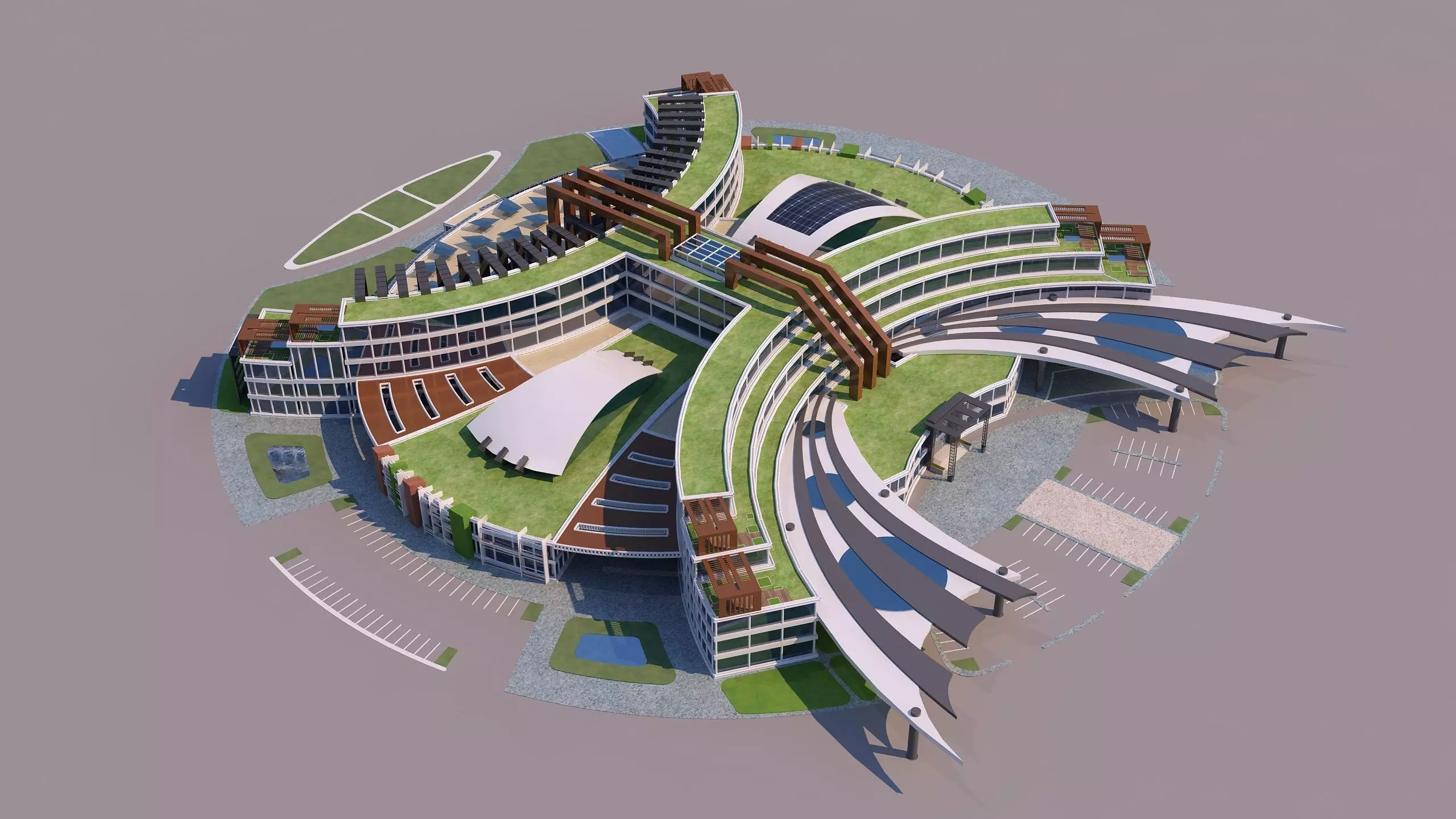 0180 - Hotel Modern Building 3D model_0